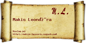 Makis Leonóra névjegykártya